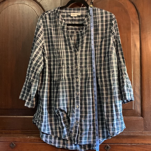 Cato Plaid 100% cotton tunic size 18/20 - Picture 4 of 5